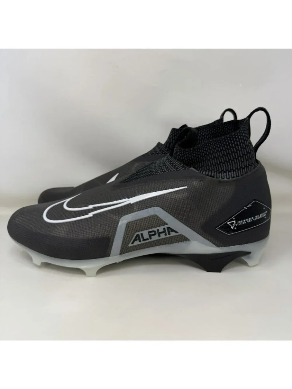 Nike Alpha Menace Elite 3 Flyknit Football Cleats Black Men's Size 16